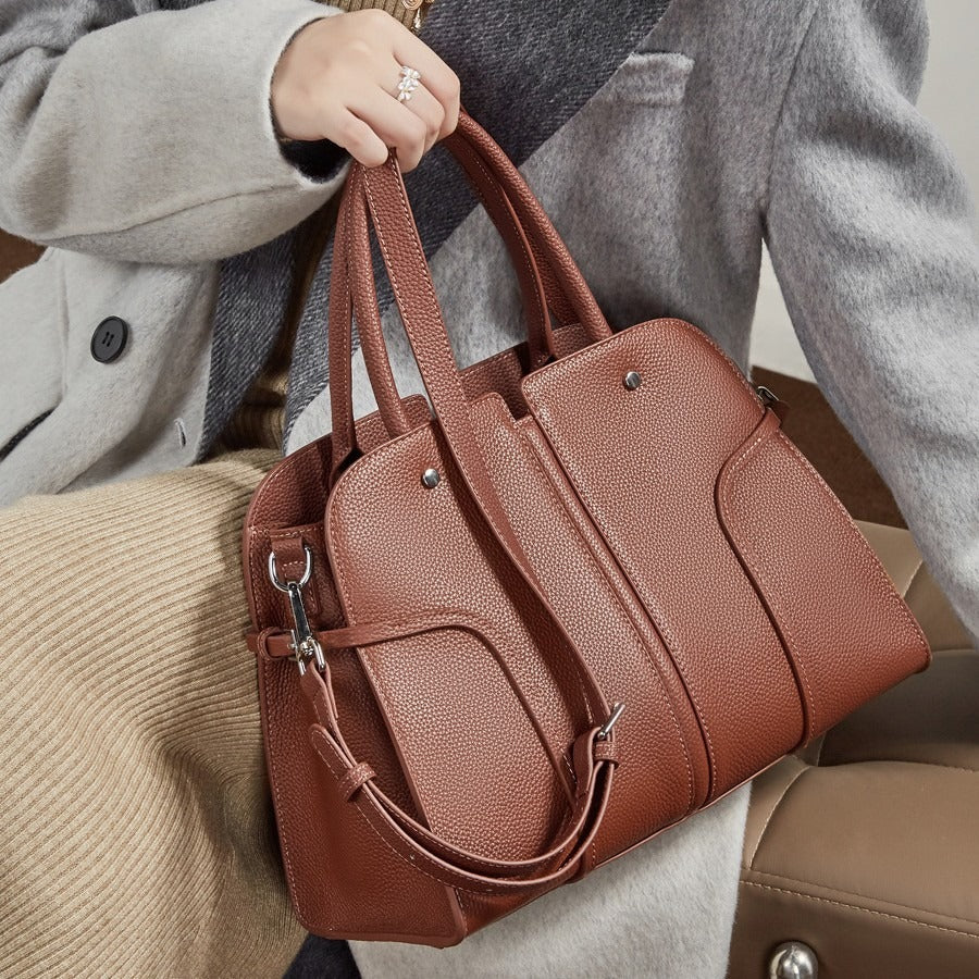Women's Large Capacity Cowhide Tote Bag