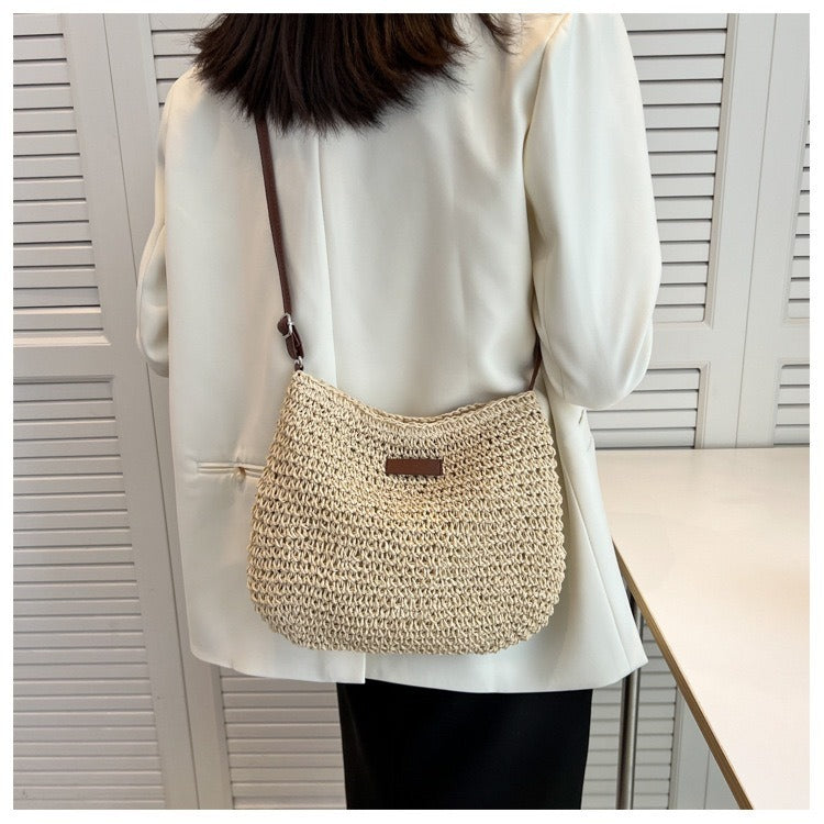 Summer Large-Capacity Handwoven Crossbody Bag