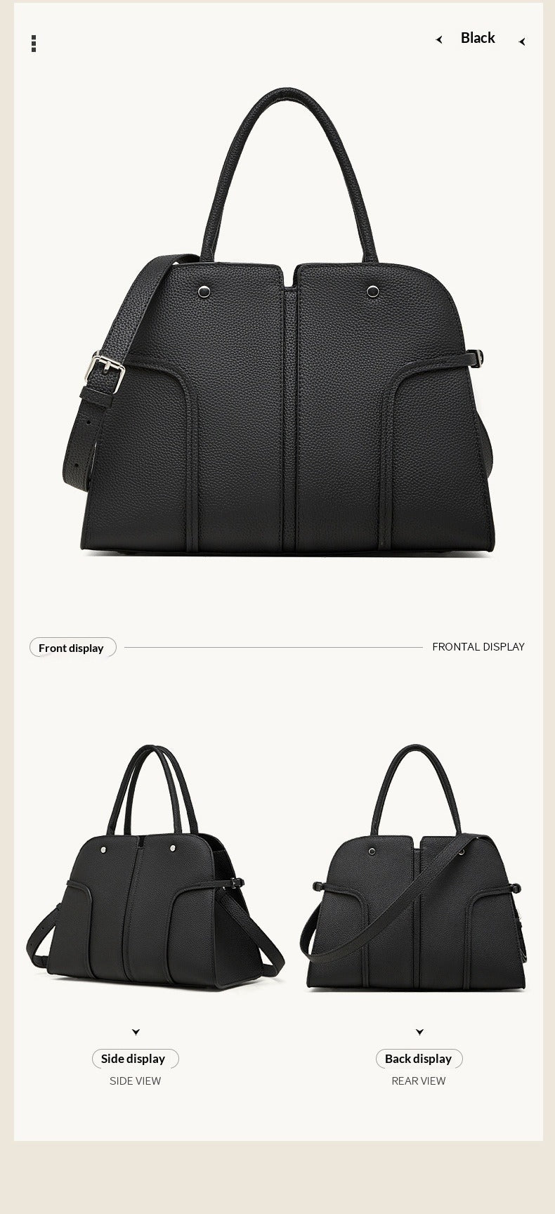 Women's Large Capacity Cowhide Tote Bag