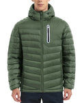 Hooded Packable Down Puffer Jacket – Green