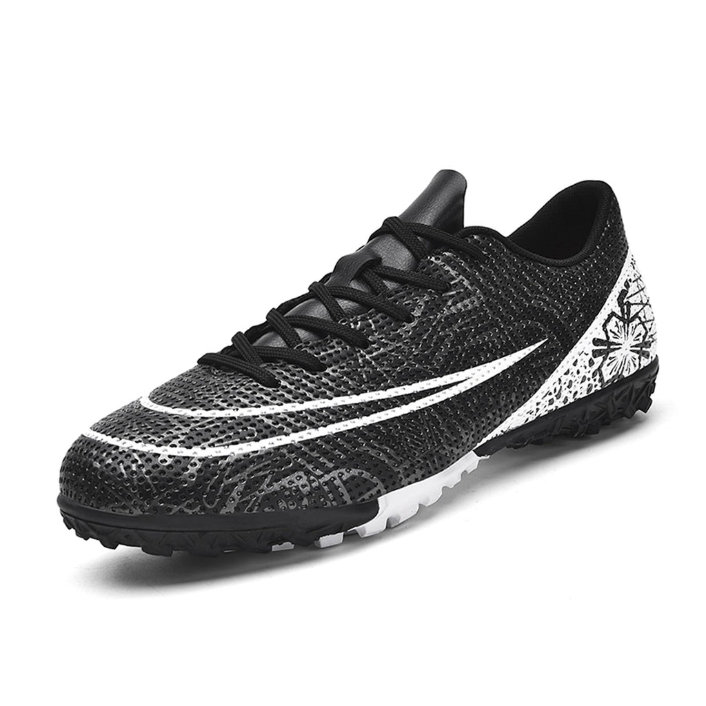 Biayvisas Indoor Soccer Cleats Turf Soccer Shoes Men Women TF Football Boots Adult Wide Training Shoes Youth (Black DTF_38)