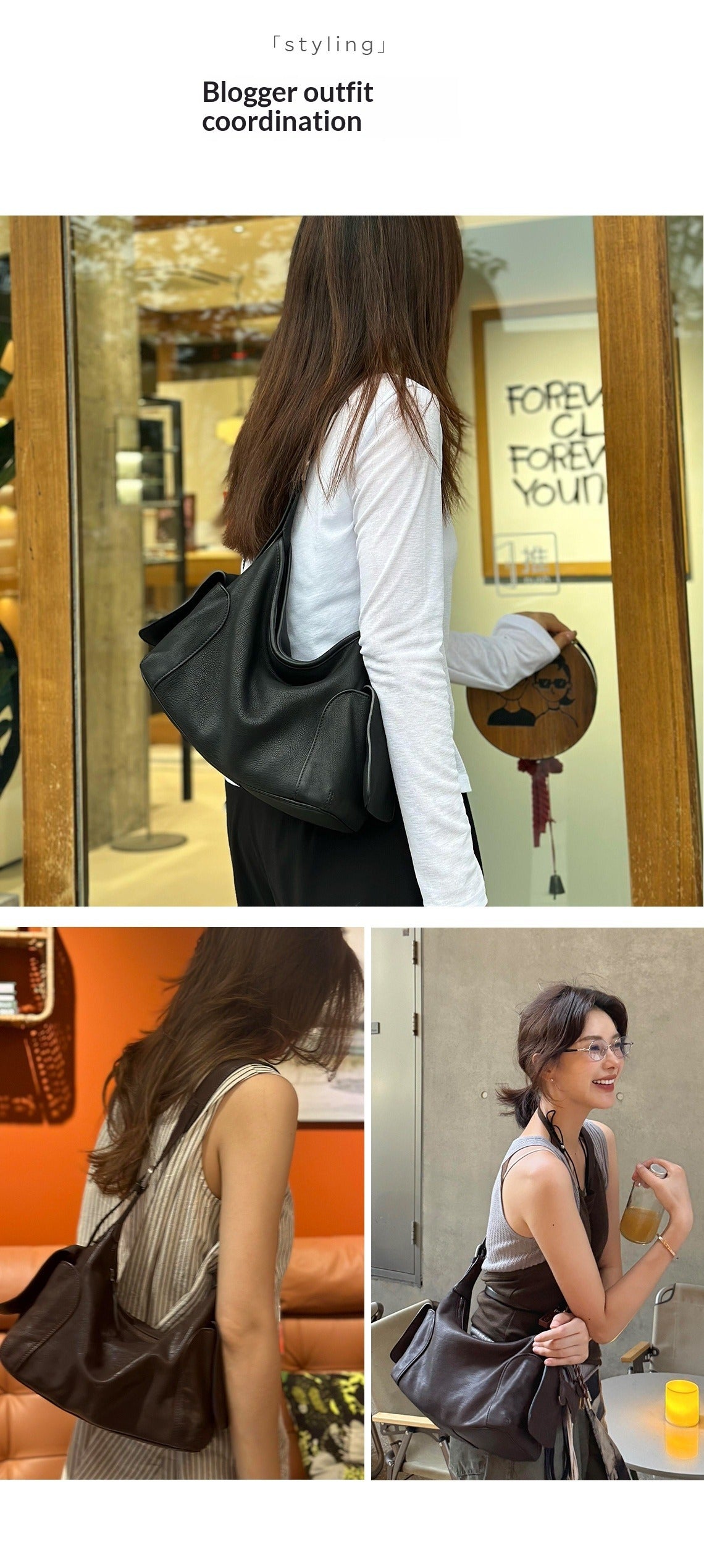 Genuine Leather Dual Handle Crossbody Bag
