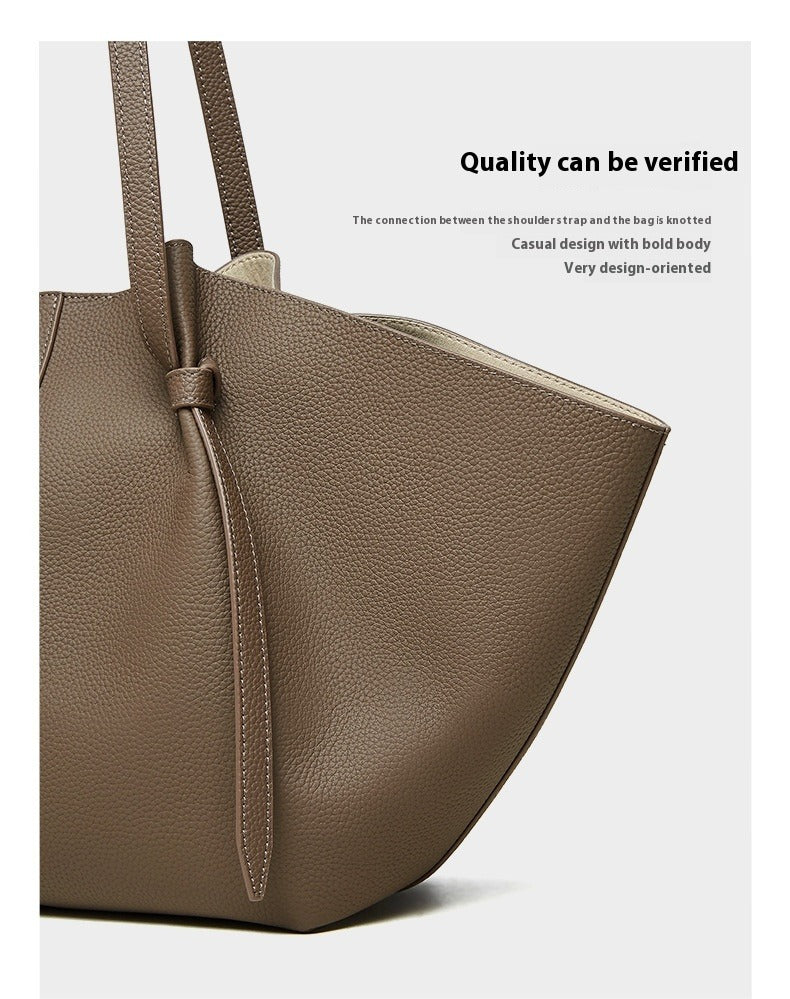 Large Capacity Leather Tote Bag