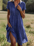 Victoria™ Polka Dot Midi Dress with V-Neck (One Piece)
