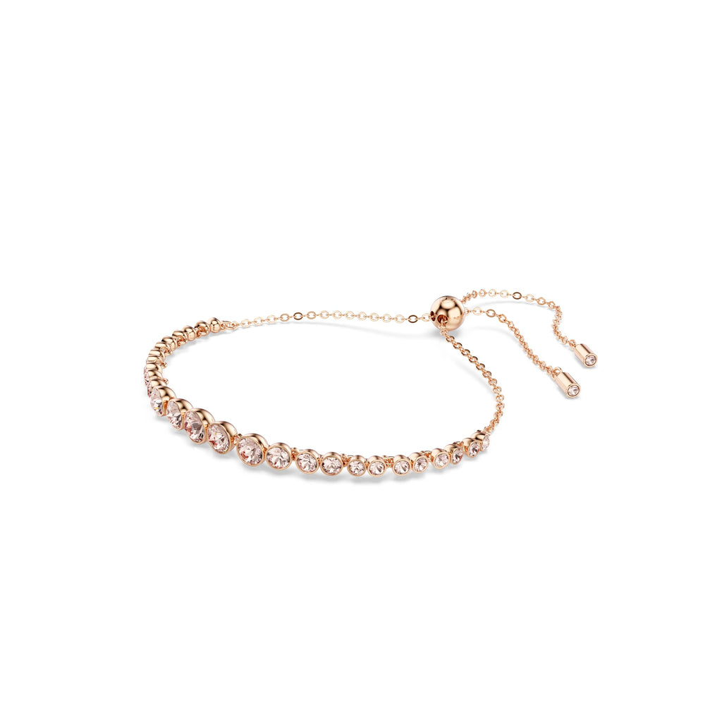 Swarovski Imber Emily Bracelet, Round Pink Crystals on Rose Gold-Tone Finished Band, Part of the Imber Emily Collection