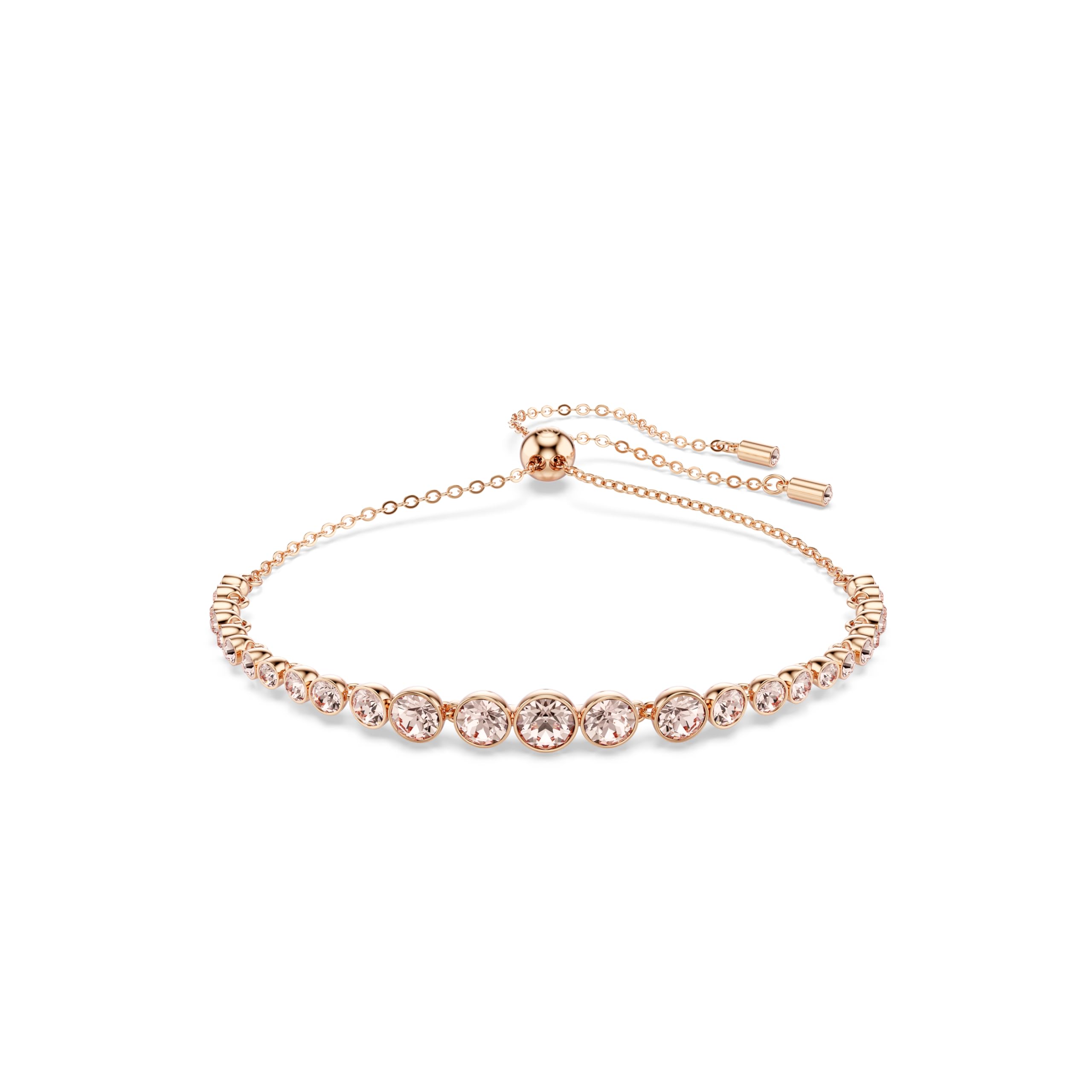 Swarovski Imber Emily Bracelet, Round Pink Crystals on Rose Gold-Tone Finished Band, Part of the Imber Emily Collection