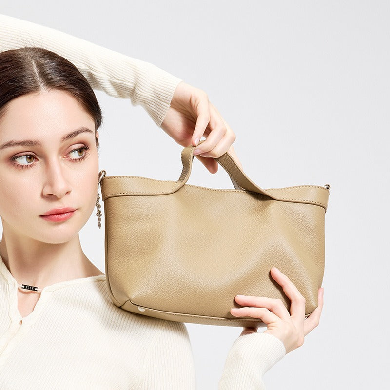 Korean Cowhide Shoulder Handbag