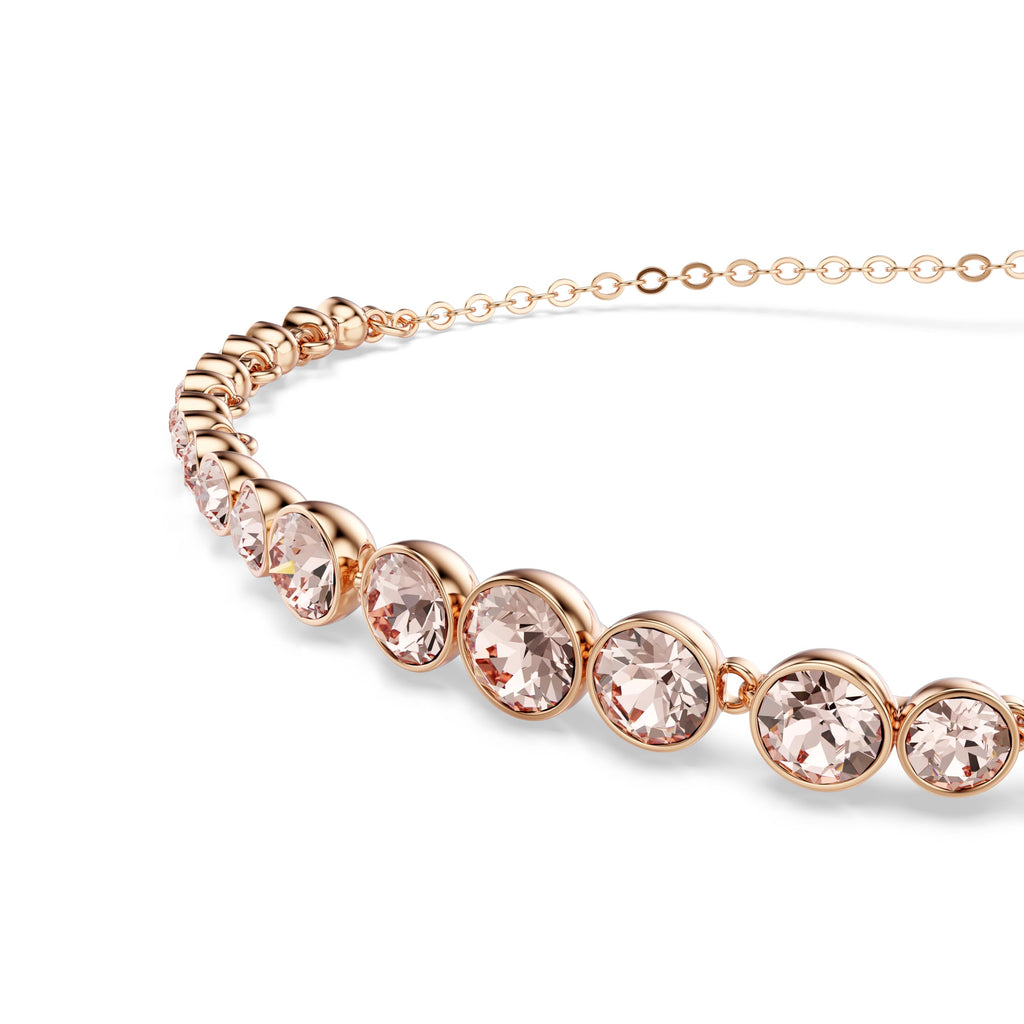 Swarovski Imber Emily Bracelet, Round Pink Crystals on Rose Gold-Tone Finished Band, Part of the Imber Emily Collection