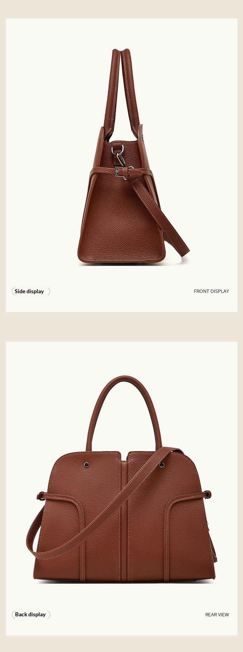 Women's Large Capacity Cowhide Tote Bag