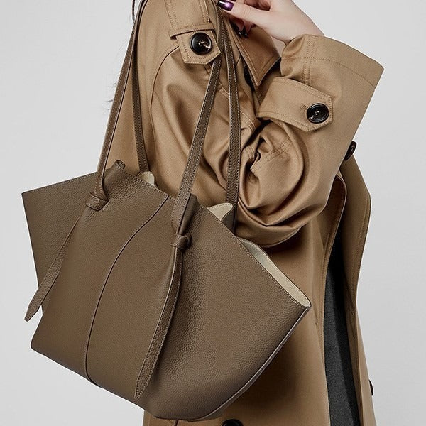 Large Capacity Leather Tote Bag