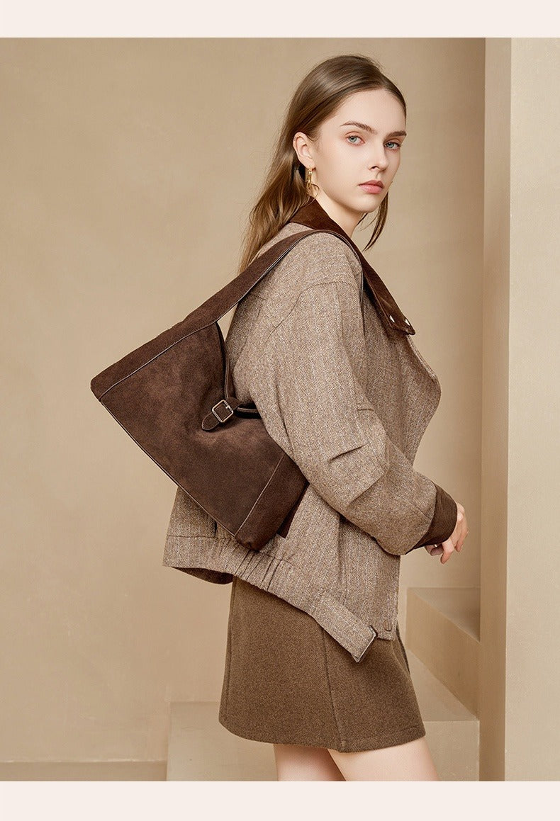 Women's Suede Shoulder Bag