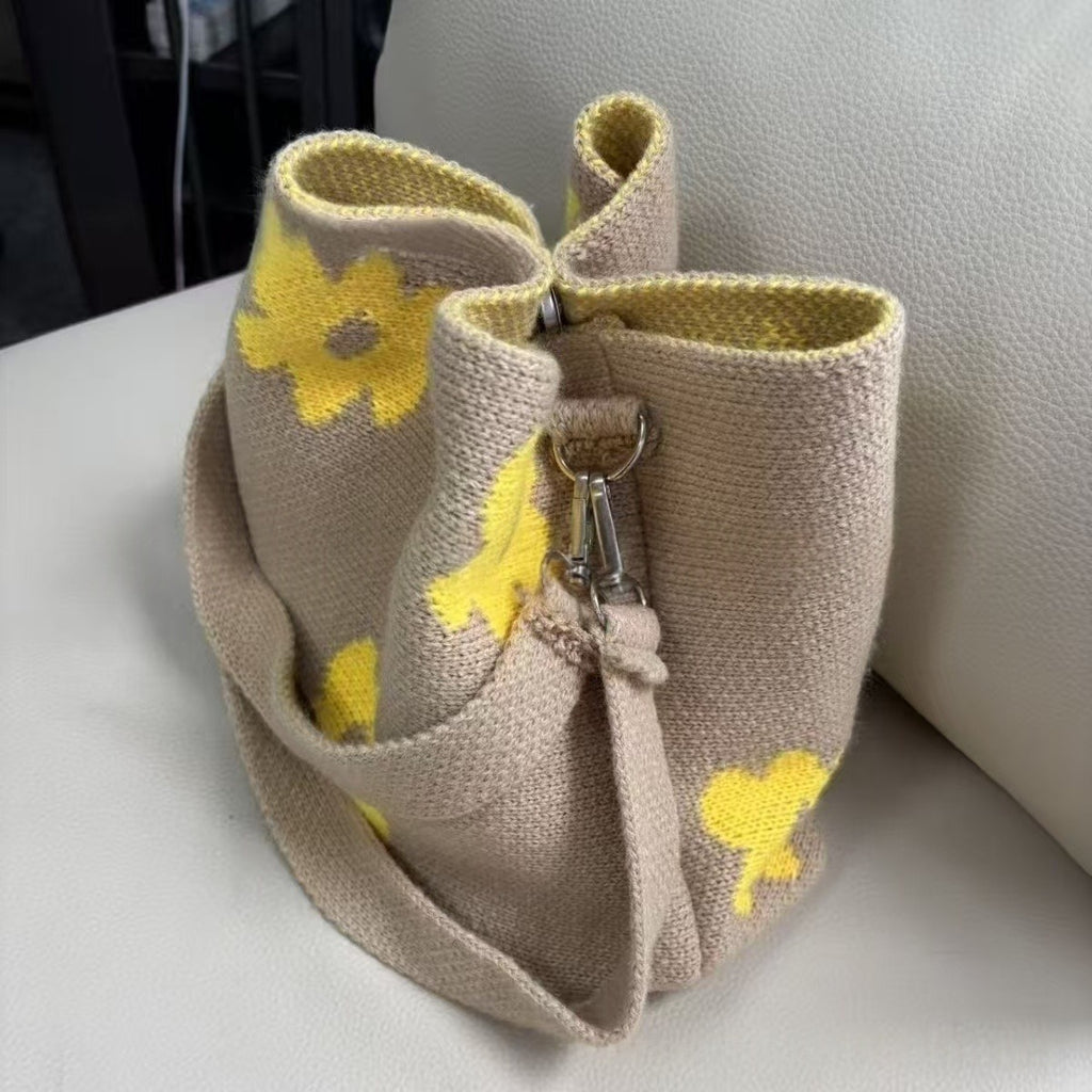Hand Crochet Flower Tote Bag