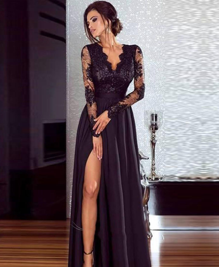 Lace Evening Dress - Long Summer Dress for Women