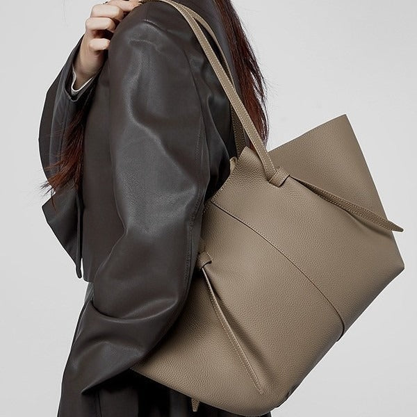 Large Capacity Leather Tote Bag