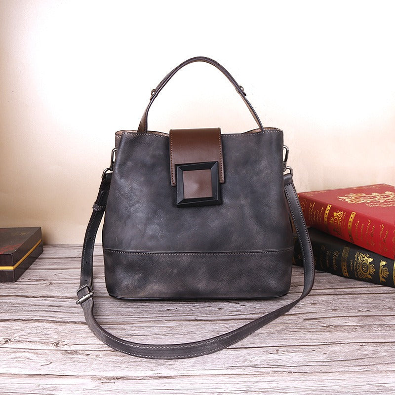 Retro Chinese Style Leather Women's Bag