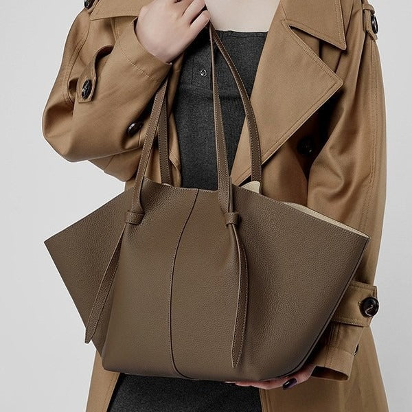 Large Capacity Leather Tote Bag