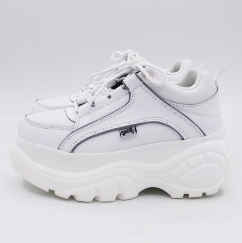 Heart-Shaped White Platform Shoes with Thick Soles