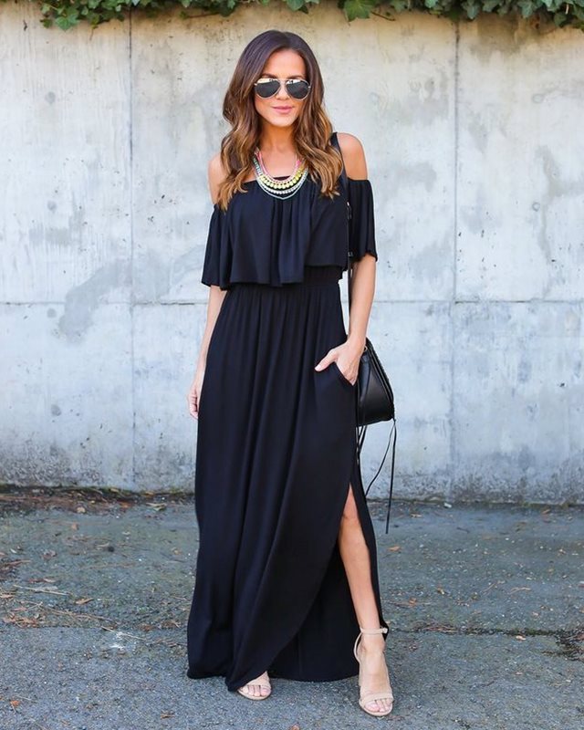 Summer Boho Maxi Dress for Women - Casual Beach Style