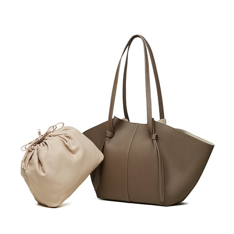 Large Capacity Leather Tote Bag
