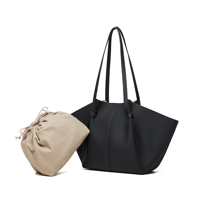 Large Capacity Leather Tote Bag