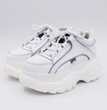 Heart-Shaped White Platform Shoes with Thick Soles