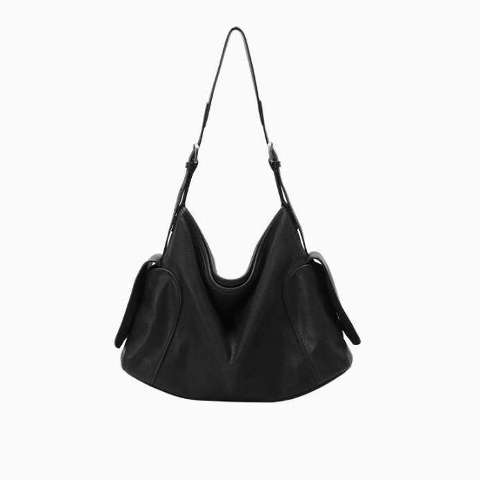 Genuine Leather Dual Handle Crossbody Bag
