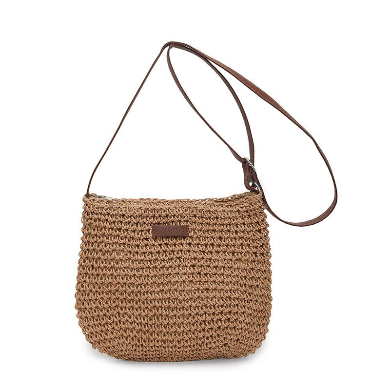 Summer Large-Capacity Handwoven Crossbody Bag