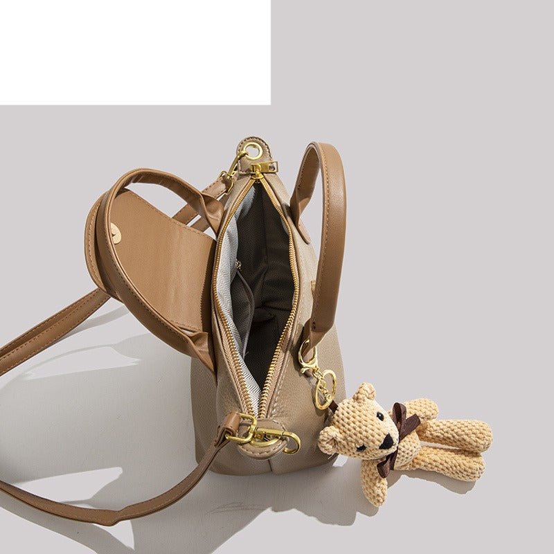 Versatile Textured Shoulder Bag