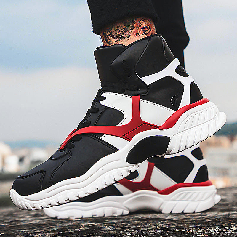 Men's High-Top Sneakers - Hip Hop Casual Style