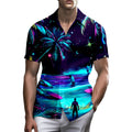 Men's 80s Hawaiian Button-Up Shirt