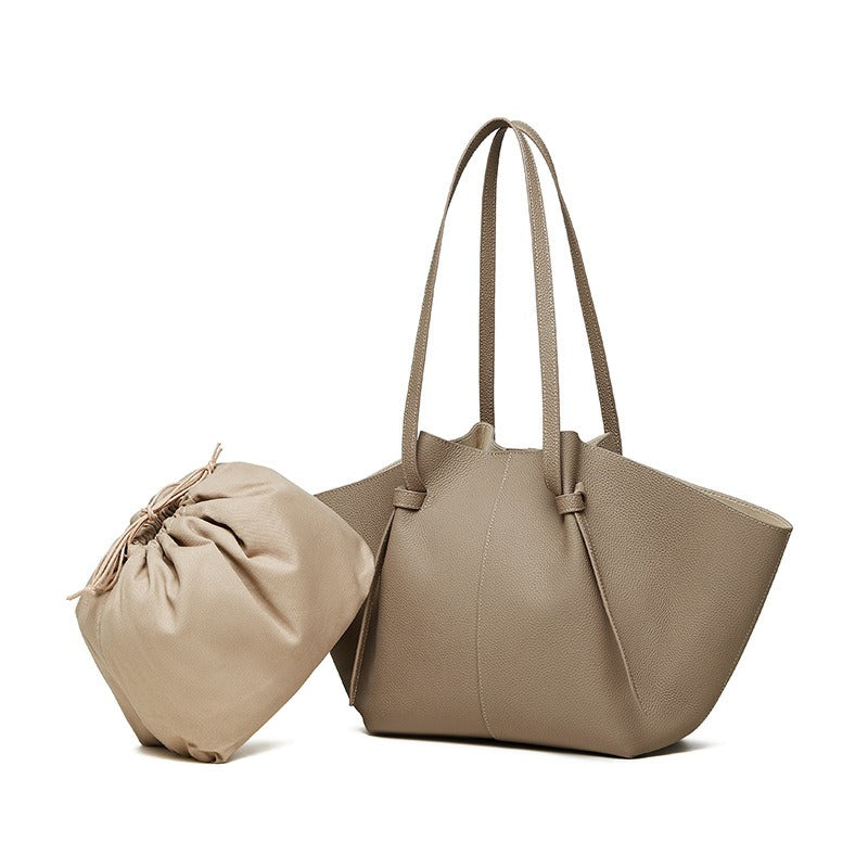 Large Capacity Leather Tote Bag