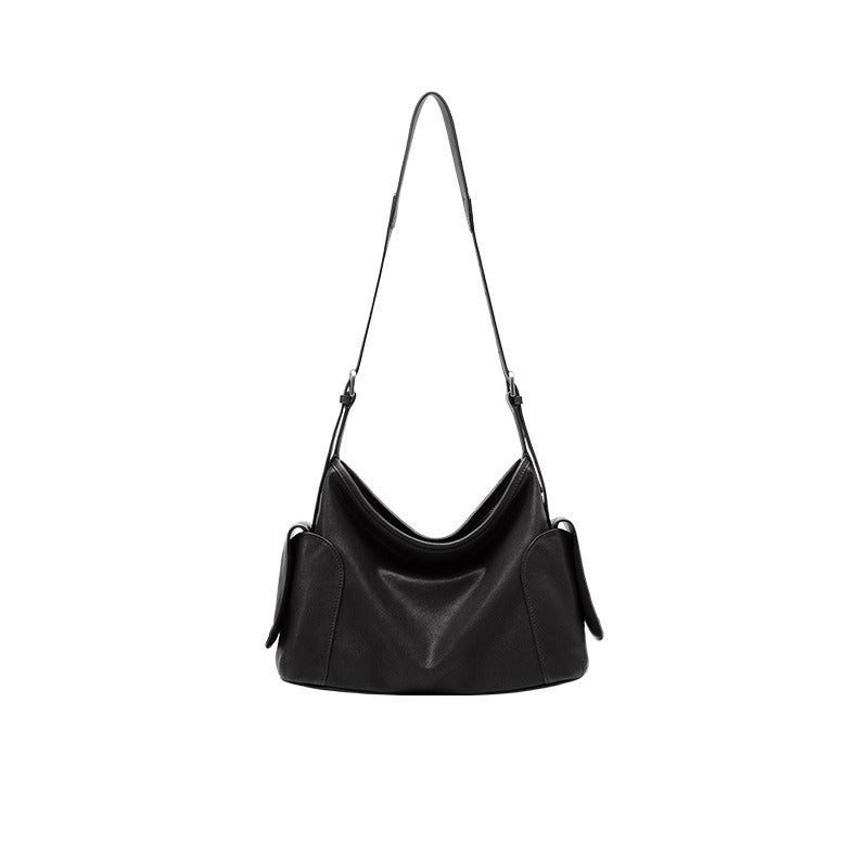 Genuine Leather Dual Handle Crossbody Bag