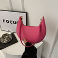 Niche Crescent Textured Shoulder Bag for Women